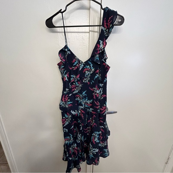 NWT Likely Ophelia Zoe Floral Ruffled Dress Navy Size 8 Wedding Guest Summer - Picture 10 of 12